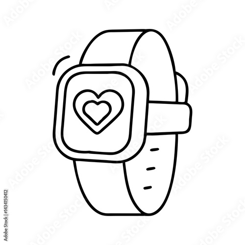fitness tracker icon, fitness tracker line art - simple line art of fitness tracker, perfect for fitness tracker logos and icons