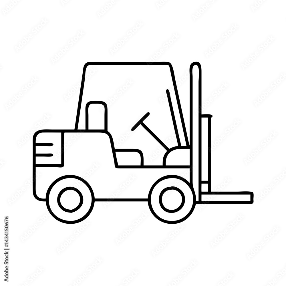 forklift icon, forklift line art - simple line art of forklift, perfect for forklift logos and icons forklift icon, forklift line art - simple line art of forklift, perfect for forklift logos and icons