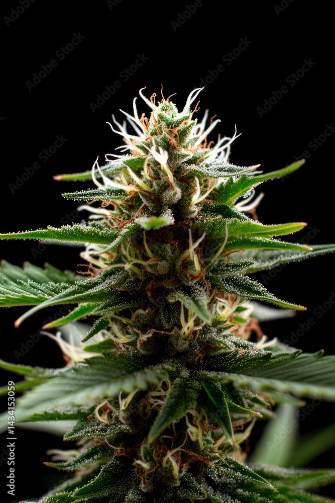 Close-up cannabis flower bud Close-up cannabis flower bud