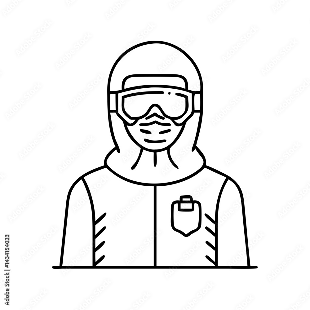 healthcare worker with ppe icon, healthcare worker with ppe line art - simple line art of healthcare worker with ppe, perfect for healthcare worker with ppe logos and icons healthcare worker with ppe icon, healthcare worker with ppe line art - simple line art of healthcare worker with ppe, perfect for healthcare worker with ppe logos and icons