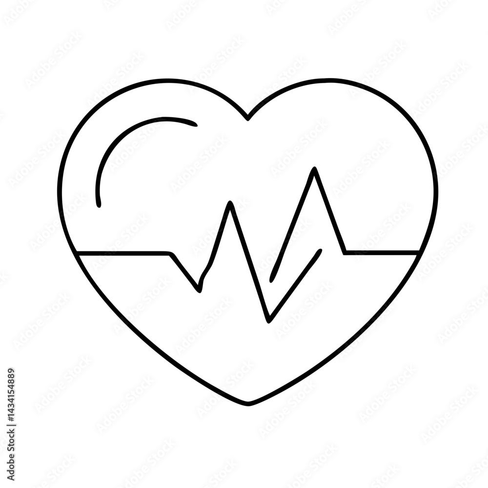 heart rate icon, heart rate line art - simple line art of heart rate, perfect for heart rate logos and icons heart rate icon, heart rate line art - simple line art of heart rate, perfect for heart rate logos and icons