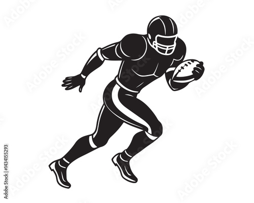 Vintage Rugby Athlete Icon, vector

