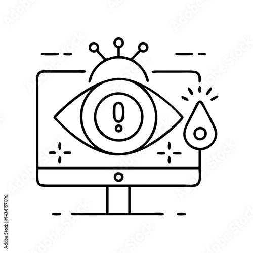 intrusion detection icon, intrusion detection line art - simple line art of intrusion detection, perfect for intrusion detection logos and icons