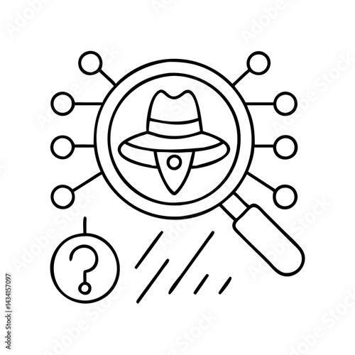 intrusion detection icon, intrusion detection line art - simple line art of intrusion detection, perfect for intrusion detection logos and icons