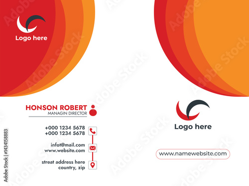 Simple Editable Vertical Business Card Template