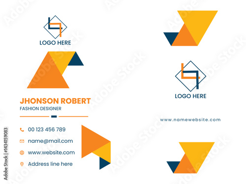 Simple Editable Vertical Business Card Template
