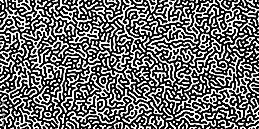 Abstract truing organic wallpaper Turing reaction diffusion monochrome seamless pattern with chaotic motion. Generative algorithm psychedelic background. Reaction-diffusion or truing pattern formation Abstract truing organic wallpaper Turing reaction diffusion monochrome seamless pattern with chaotic motion. Generative algorithm psychedelic background. Reaction-diffusion or truing pattern formation