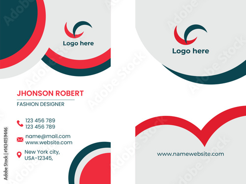 Simple Editable Vertical Business Card Template