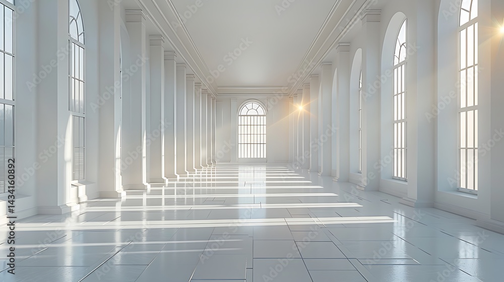 Modern architectural hallway symmetry high resolution picture Modern architectural hallway symmetry high resolution picture