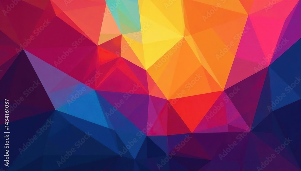Fototapeta premium Geometric abstract shapes in bold jewel tones, design element, graphic, jewel tones