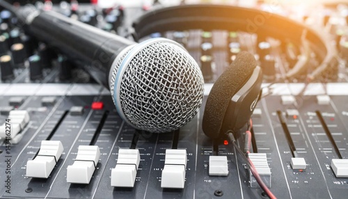 microphone and sound mixer