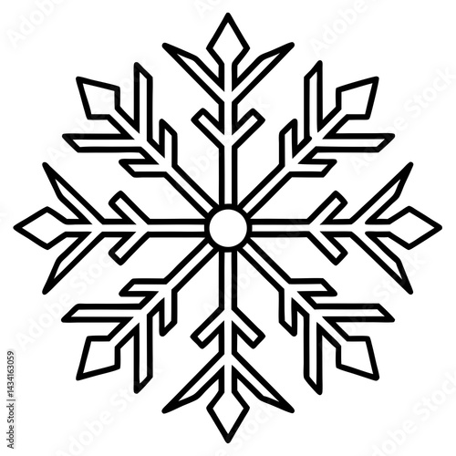 black and white snowflake