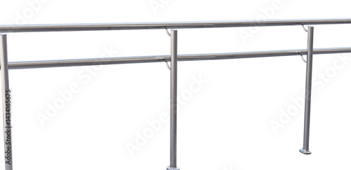 Obraz na płótnie Chromium metal fence with handrail w salonie