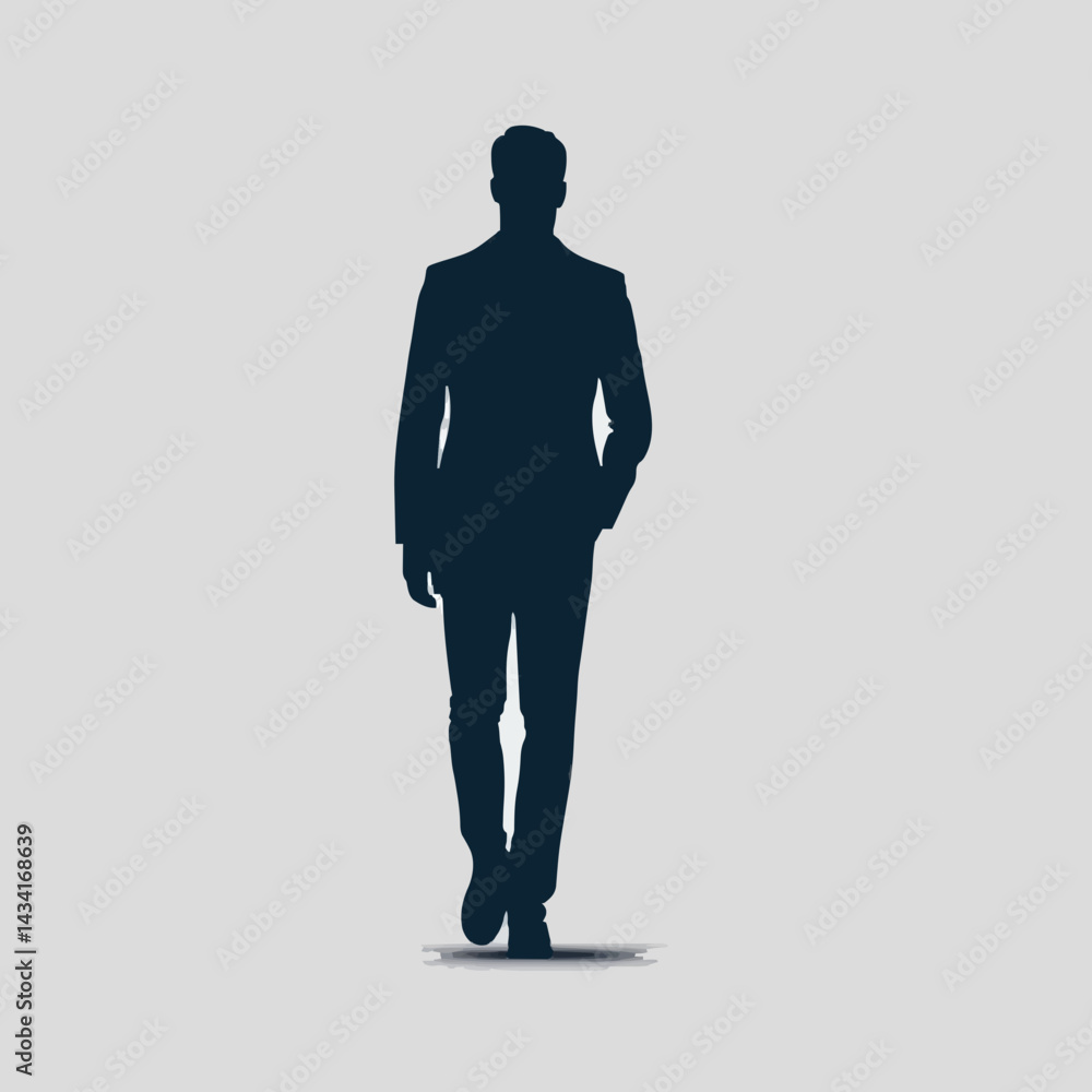 Obraz premium Man silhouette businessman silhouette single man silhouette black man silhouette Businessman silhouettes set, man pack of vector silhouette design, isolated background