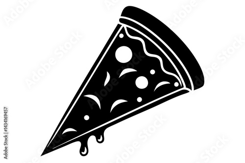 pizza slice silhouette vector 