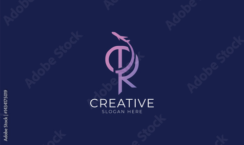 Transportation and traveling agency letter R logo