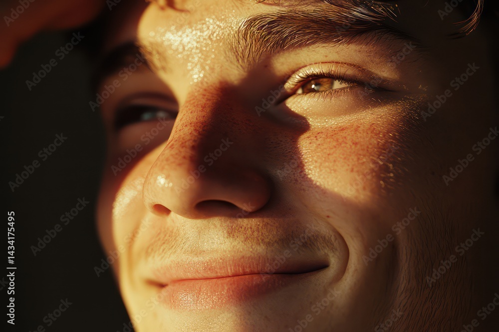 Fototapeta premium Portrait woman closeup positive expression