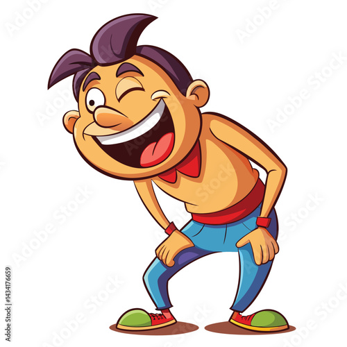Cartoon character laughing