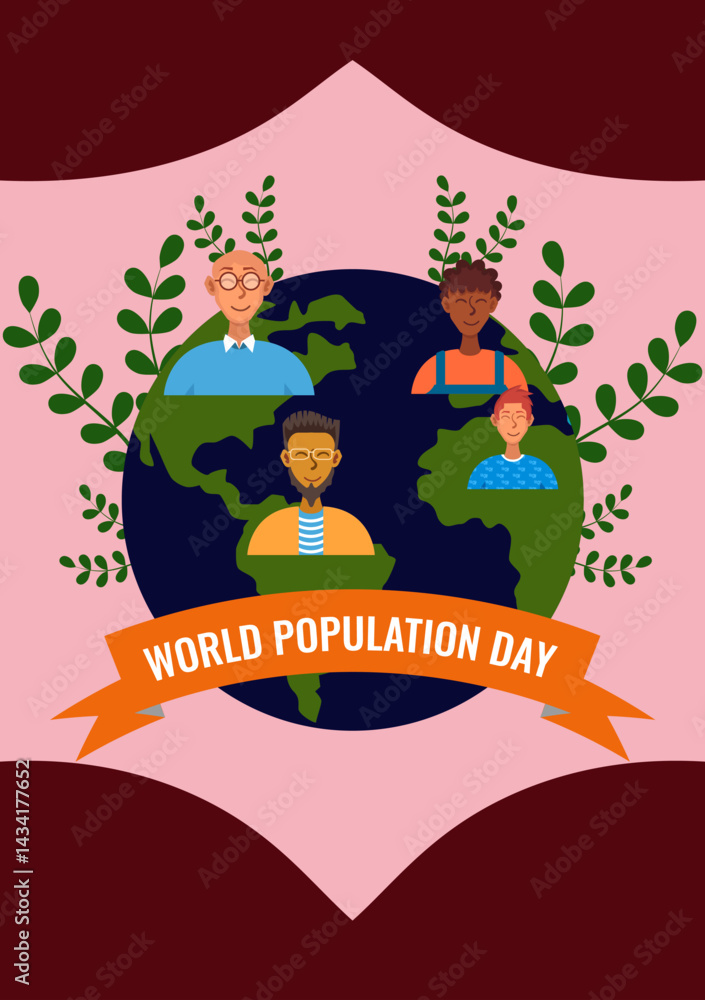 Fototapeta premium World population day