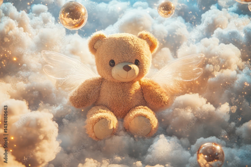 Teddy bear in clouds image Teddy bear in clouds image
