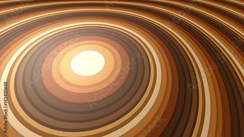 Brown Concentric Circles Retro Abstract Background