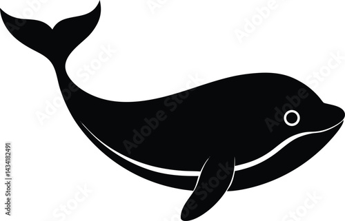 Beluga whale icon vector illustration