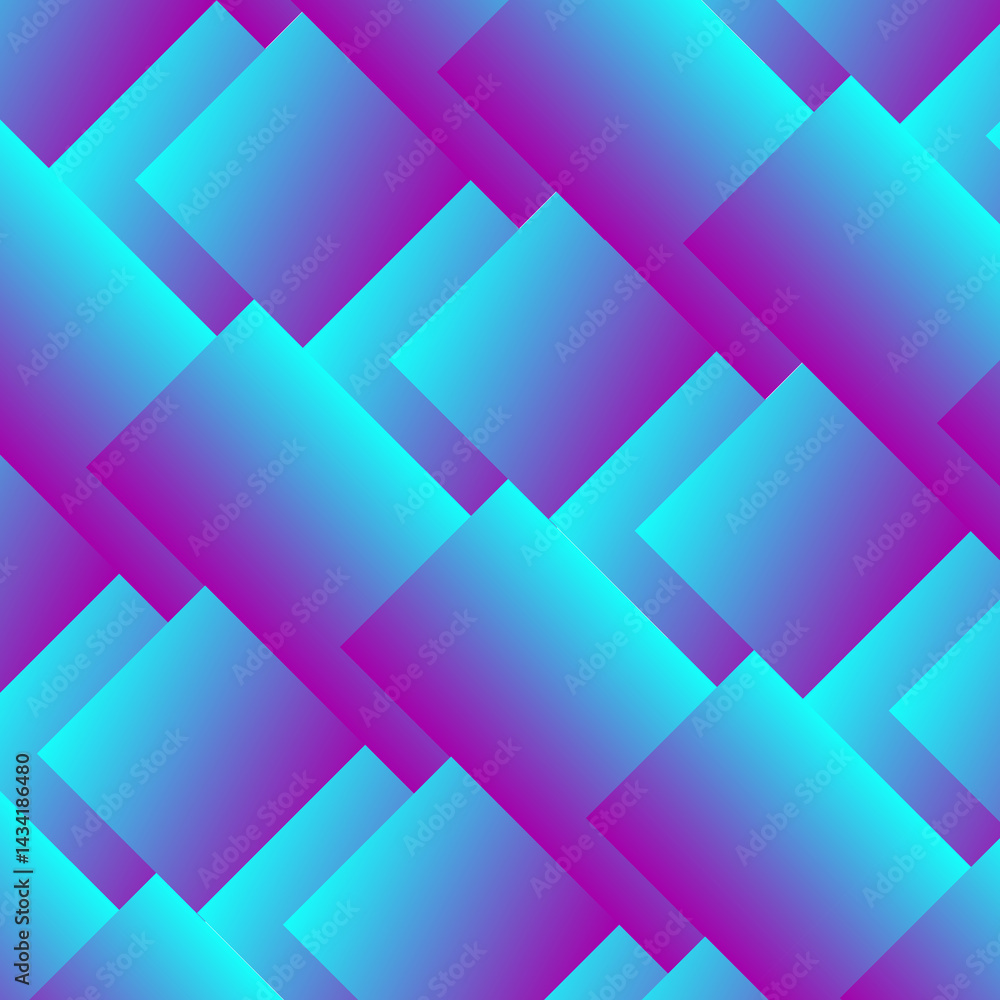 Seamless Abstract Geometric Pattern with Vibrant Gradient Squares Seamless Abstract Geometric Pattern with Vibrant Gradient Squares