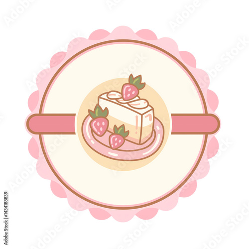 Pastry, cake shop, bakery vector illustration 
