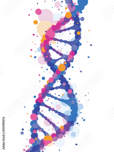 vector illustration of a dna