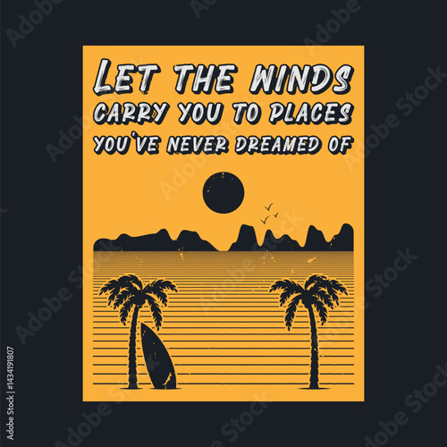Summer time, summer vacation poster design