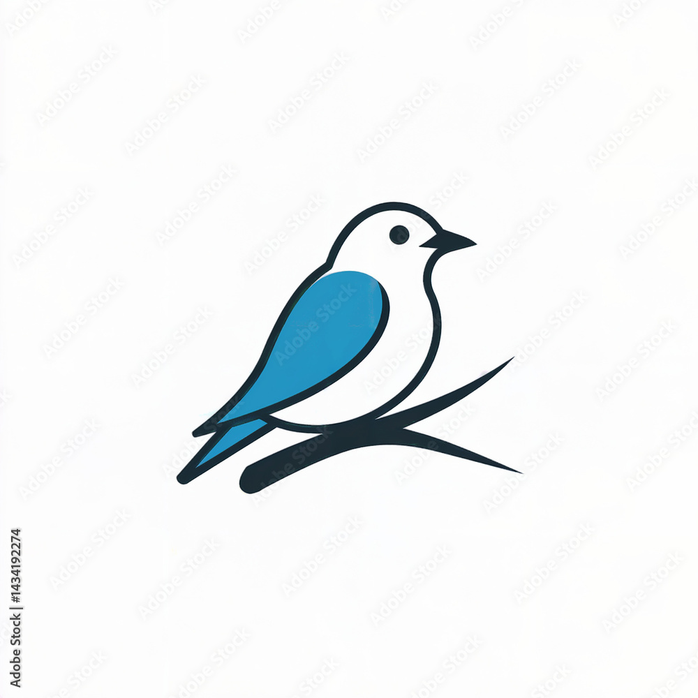 Obraz premium blue bird on a branch