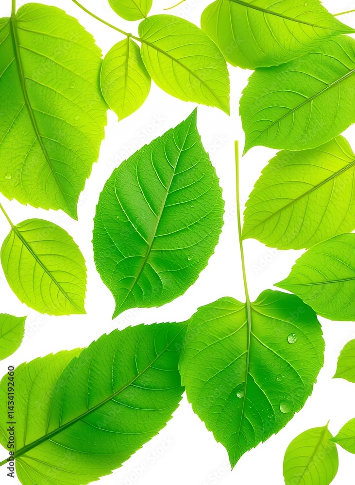 Fototapeta premium Vibrant Green Leaves Stock Image