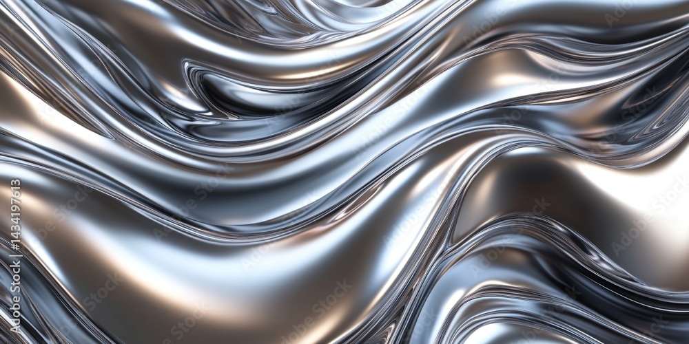 Abstract Silver Liquid Metal Texture Background Abstract Silver Liquid Metal Texture Background