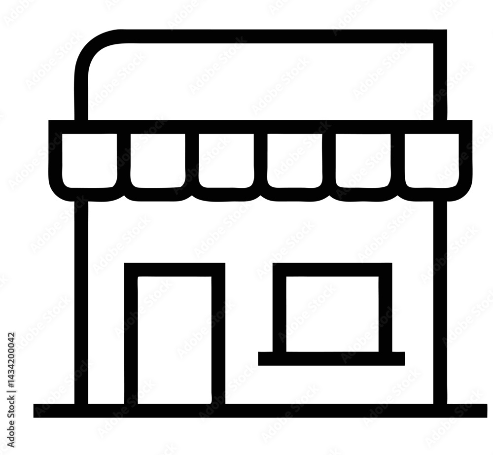 Small shop building icon Small shop building icon