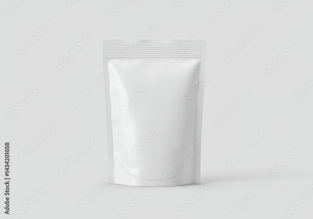 Blank stand up pouch mockup isolated on white background Blank stand up pouch mockup isolated on white background
