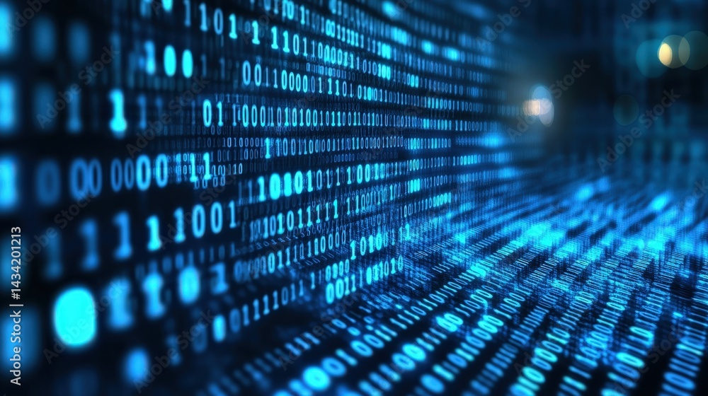 Binary Code Digital Network Technology Binary Code Digital Network Technology