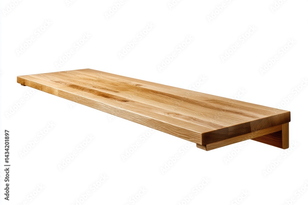 Modern floating wall shelf crafted from oak wood, perfect for minimalist interior design and home organization Modern floating wall shelf crafted from oak wood, perfect for minimalist interior design and home organization