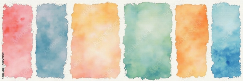 Fototapeta premium Watercolor Washes and Textures