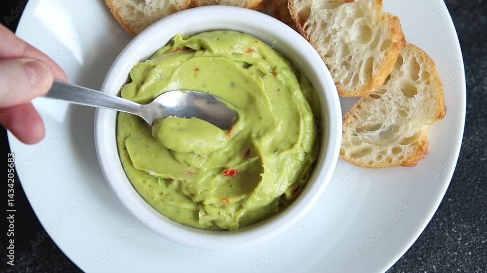 Guacamole dip avocado sauce cold appetizer vegetable pate dish organic fresh tasty gourmet food background on the table rustic food top view copy space Guacamole dip avocado sauce cold appetizer vegetable pate dish organic fresh tasty gourmet food background on the table rustic food top view copy space