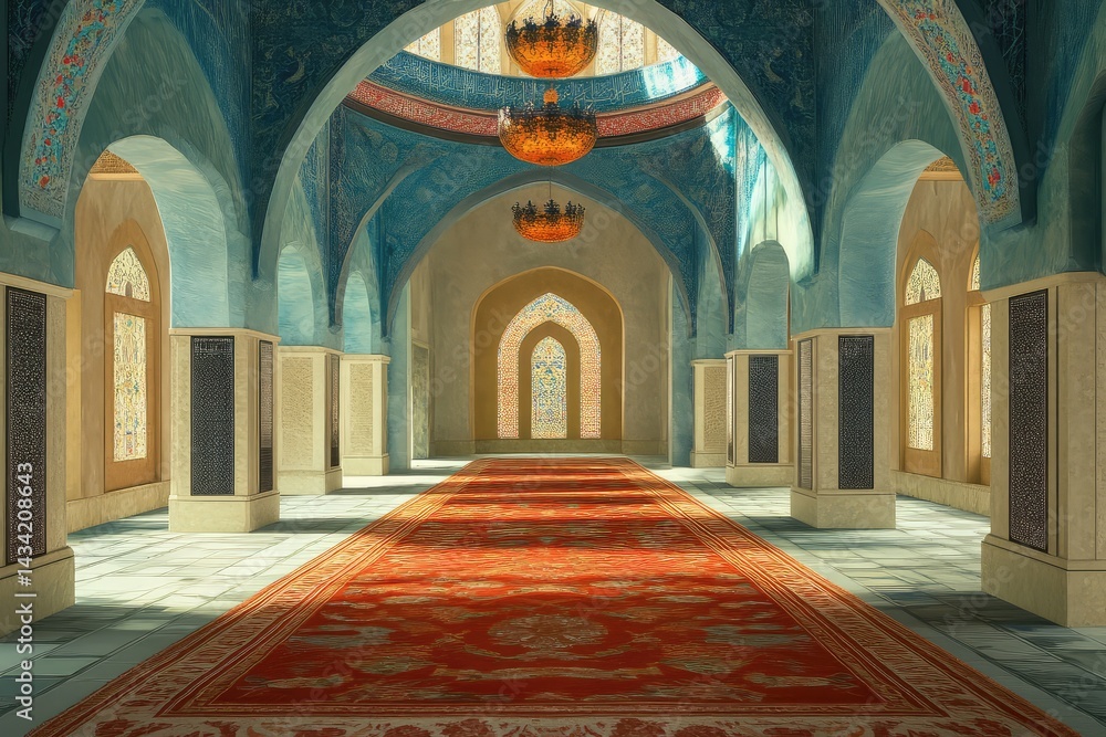 Obraz premium Mosque. AI generated illustration.