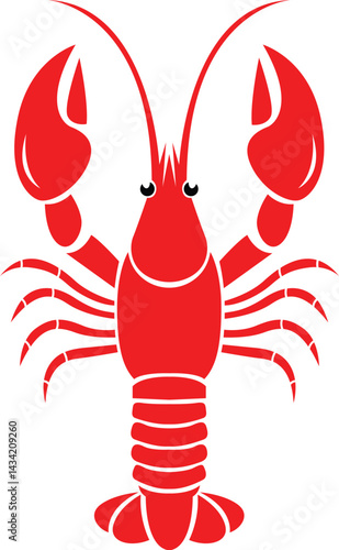 red lobster vector illustration icon