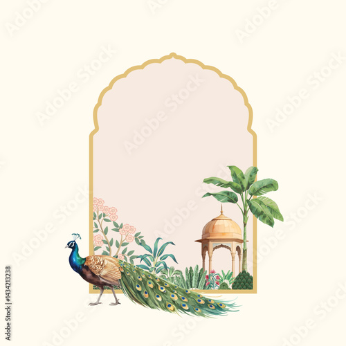 
Traditional Mughal Wedding Monogram Design. Mughal Wedding Monogram Design.