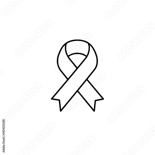 Ribbon icon representing the concept of support and symbolism