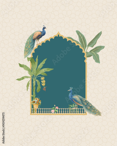 
Traditional Mughal Wedding Monogram Design. Mughal Wedding Monogram Design.