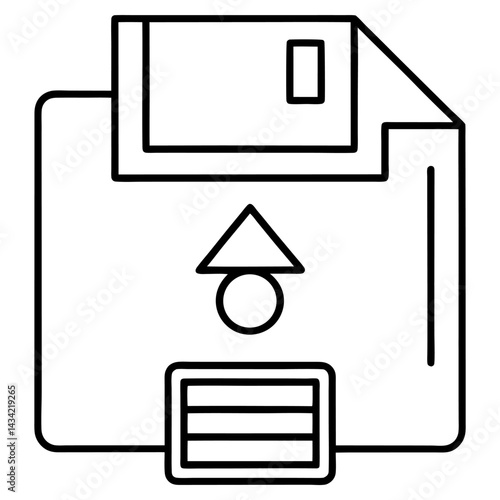 This vector illustration shows a computer folder icon with a symbol for file management and web design