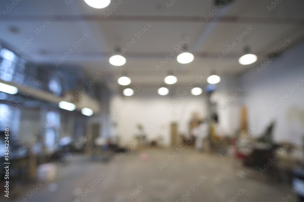 Blurred background - Abstract blur industrial interior for background. Blurred background - Abstract blur industrial interior for background.