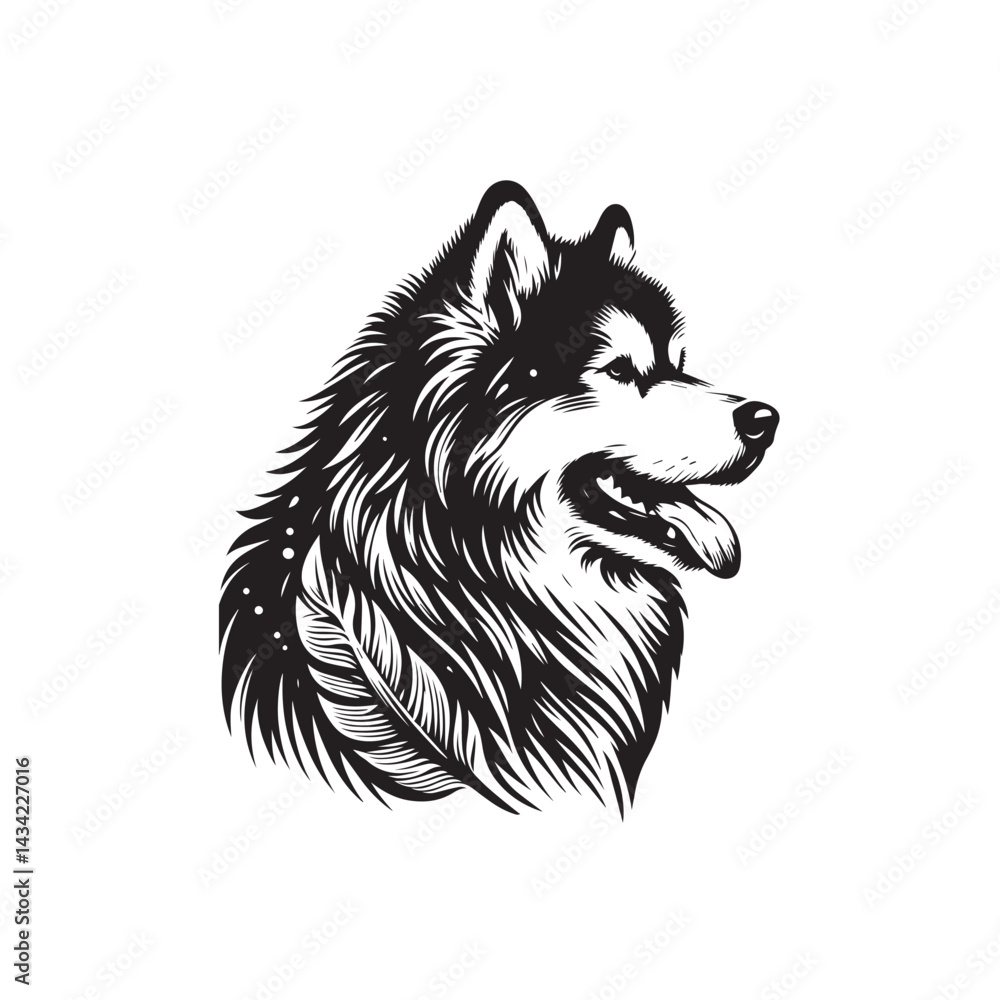 Naklejka premium vector illustration of a dog