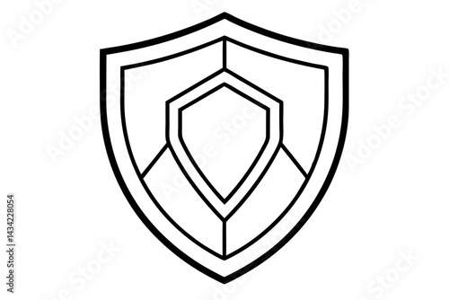 Free Download A silver shield with swords is a vector icon symbolizing security and protection as a shiny metal guard emblem - GFXLoad