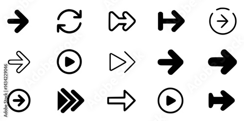Free Download Set of Arrow and Directional Icons - GFXLoad