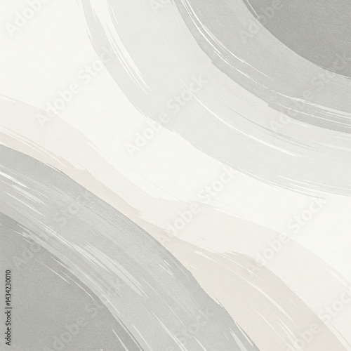 Watercolor Japandi Wallpaper Soft Grey Beige Abstract Lines Minimal Design